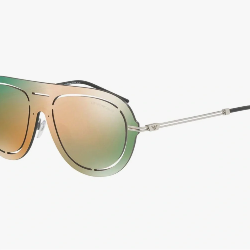 Emporio Armani Aviator Sunglasses - Mirror Rose Gold - Picture 8 of 9